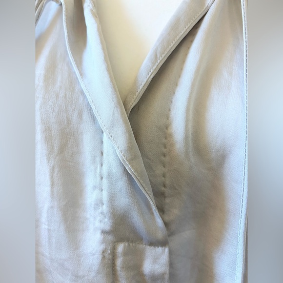 Isabel Marant Etoile Silver Grey Tank, Blouse with Tie Detail - size Large, 40 - Picture 5 of 9